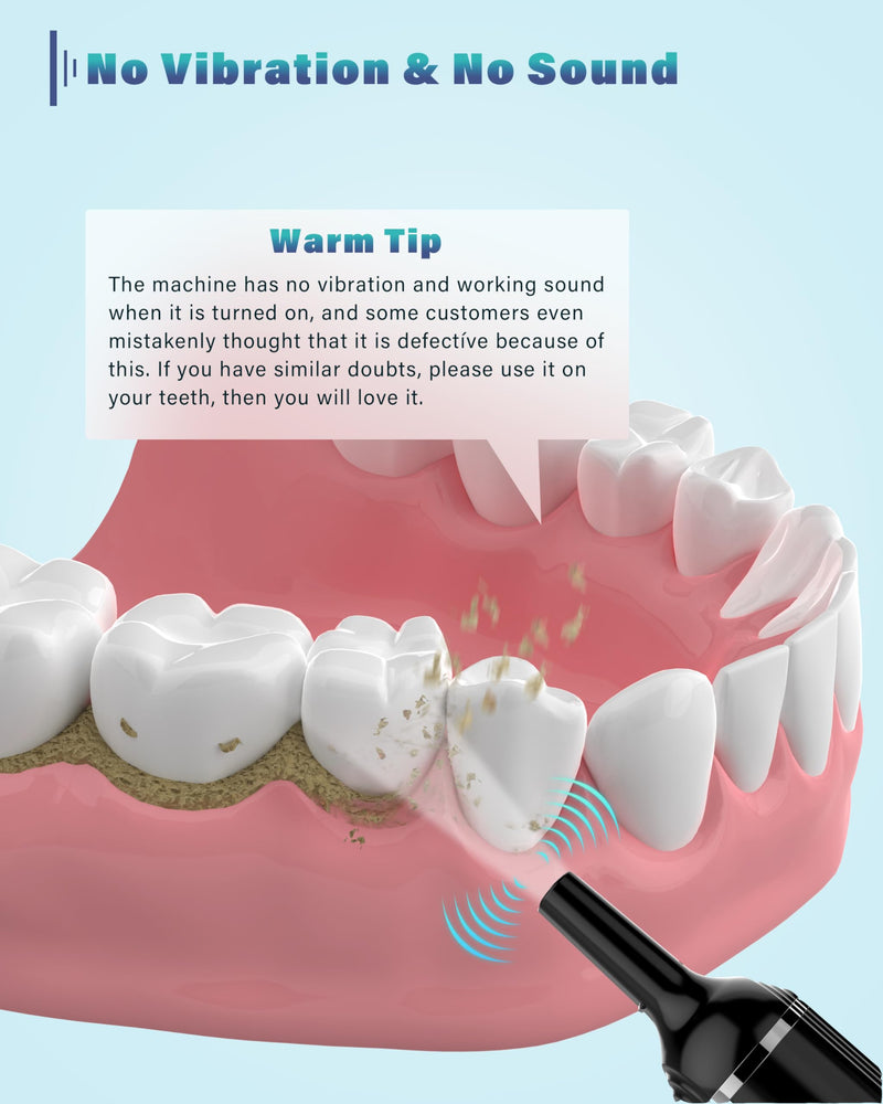 [Australia] - Teeth cleaning set, Stim-U-Dent tartar removal for humans with 5 modes for humans and dogs, stain removal, for domestic removal of tartar at home, rechargeable ebony 