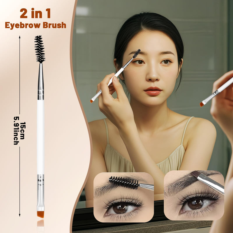 [Australia] - Stainless Steel Eyebrow Razor - Face Razors with Travel Cover & 10 Refill Blades, Eyebrow Brush - Help Exfoliate and Smooth Skin for Eyebrow, Leg, BIKINI, Facial, Beard Remove - L 