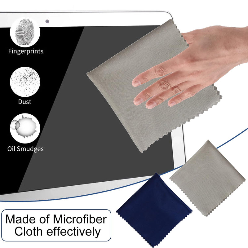 [Australia] - YPYMOD Pack of 10 glasses cleaning cloths, 15 x 18 cm, high-quality glasses cleaning cloth for cameras, lenses, glasses, screens, tablets (5 light gray + 5 dark blue) 