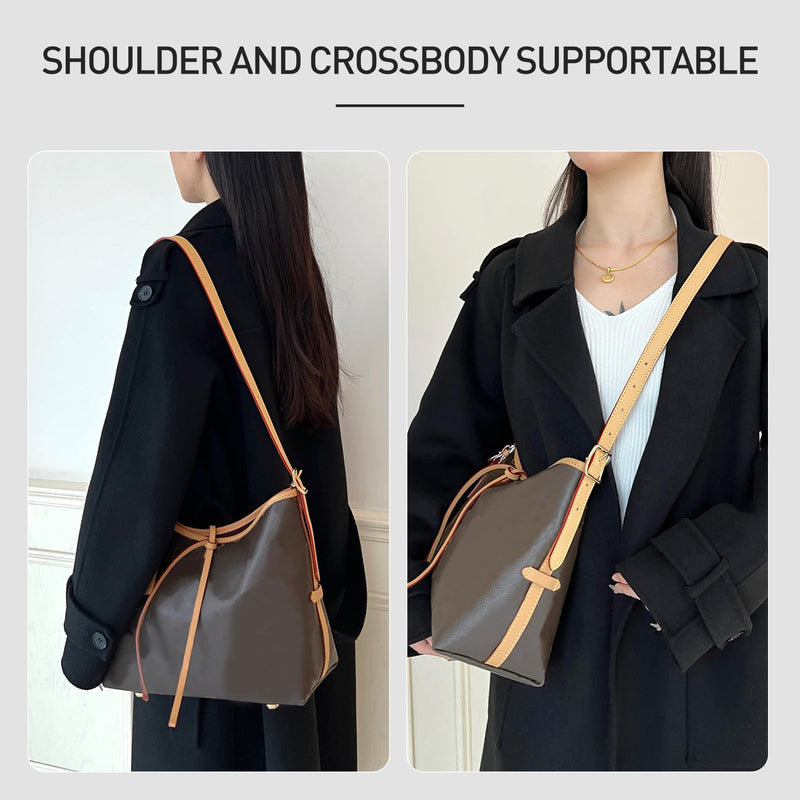 Vachetta Leather Strap Purse Straps Replacement Crossbody Compatible with Carryall Tote Bag,Vegetable Tanned Top Cowhide Leahter Bag Strap,Width0.79'',Length35.4-41.7'',Beeswax Beeswax 0.79"width*41.7"length