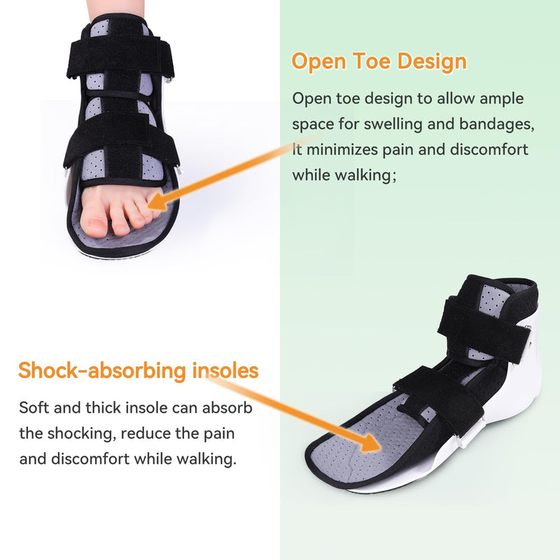 Walking Brace for Broken Toe Injuries, Sprained Ankles, Metatarsal Stress, Post-Op Support Left Foot Fracture Shoe Fits Men and Women, Stable Ankle Joints Postoperative Recovery Pain Relief