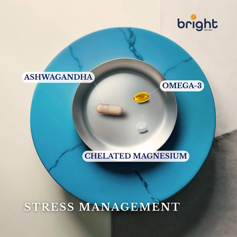 Omega 3 TG, Magnesium, Ashwagandha - SmartAbsorb™ | for Brain Function, Nervous System & Sleep | 28 Daily sachets