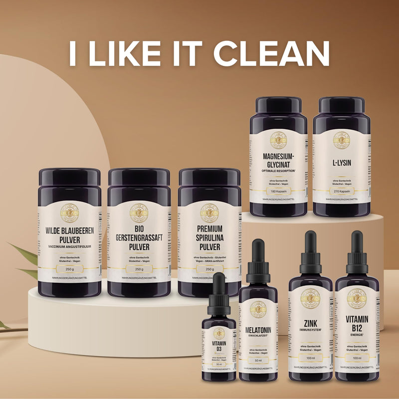 [Australia] - I-like-it-Clean® - L-Lysine - 500 mg L-Lysine HCl per capsule - 270 capsules - from plant fermentation - vegan, laboratory tested, without genetic engineering, without additives - produced in Germany 