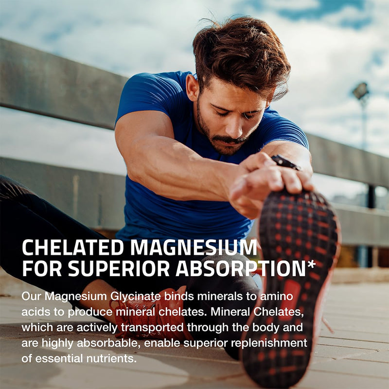 [Australia] - Bronson Magnesium Glycinate 200 MG per Serving Chelated for High Absorption, Gentle On Stomach, Non-GMO, 60 Vegetarian Capsules 60 Count (Pack of 1) 