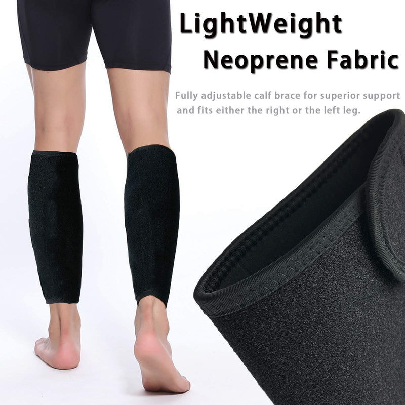 [Australia] - Calf Support Brace 2 Pack Adjustable Shin Splint Compression Calf Wrap XXX-Large Black 