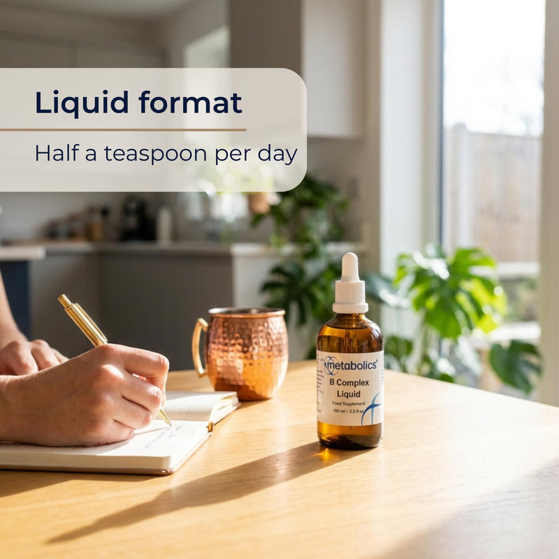 Vitamin B Complex Liquid Drops — Contains Vitamin B12 Methylcobalamin & Adenosylcobalamin + B1, B2, B3, B5, B6, B7, Choline Folate & Biotin | All from Bio-Available Forms — Additive Free 100 ml (Pack of 1) Adults