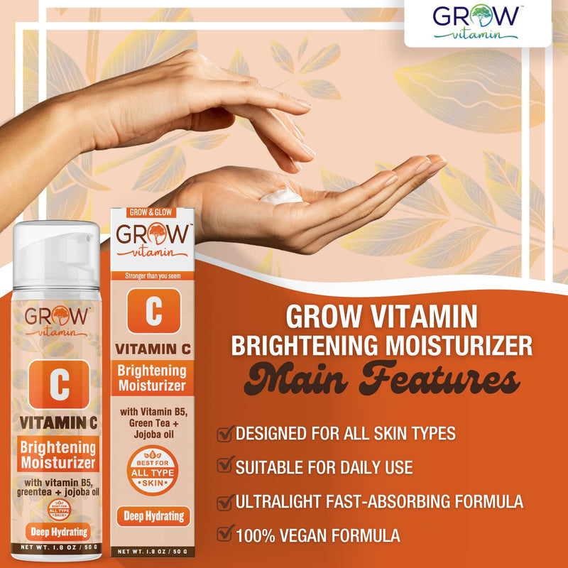 True Skin Vitamin C Face Moisturizer, a Brightening Anti Aging Wrinkle Cream for Face, Vitamin B5, Vitamin E, Jojoba Oil, Organic Aloe Vera and Green Tea, 1.8 fl oz | Brightening Anti Aging Wrinkle Cream, Vitamin B5, Vitamin E, Jojoba Oil, Organic Aloe...
