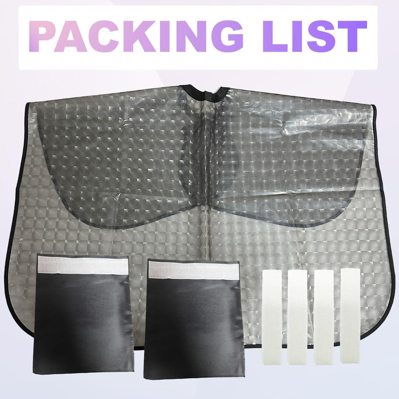 [Australia] - Mastectomy Chest Surgery Shoulder Shower Protection Waterproof Post Surgery Shower Cape Water-Resistant Post Surgery Garment Black 