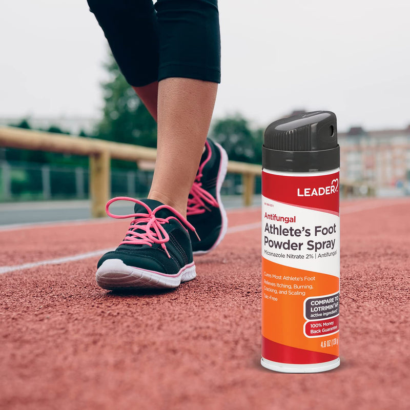 LEADER Athlete's Foot Powder Spray, Cools& Soothes Feet, Talc-Free, 4.6 oz, Compare to Lotrimin AF 4.6 Ounce (Pack of 1)