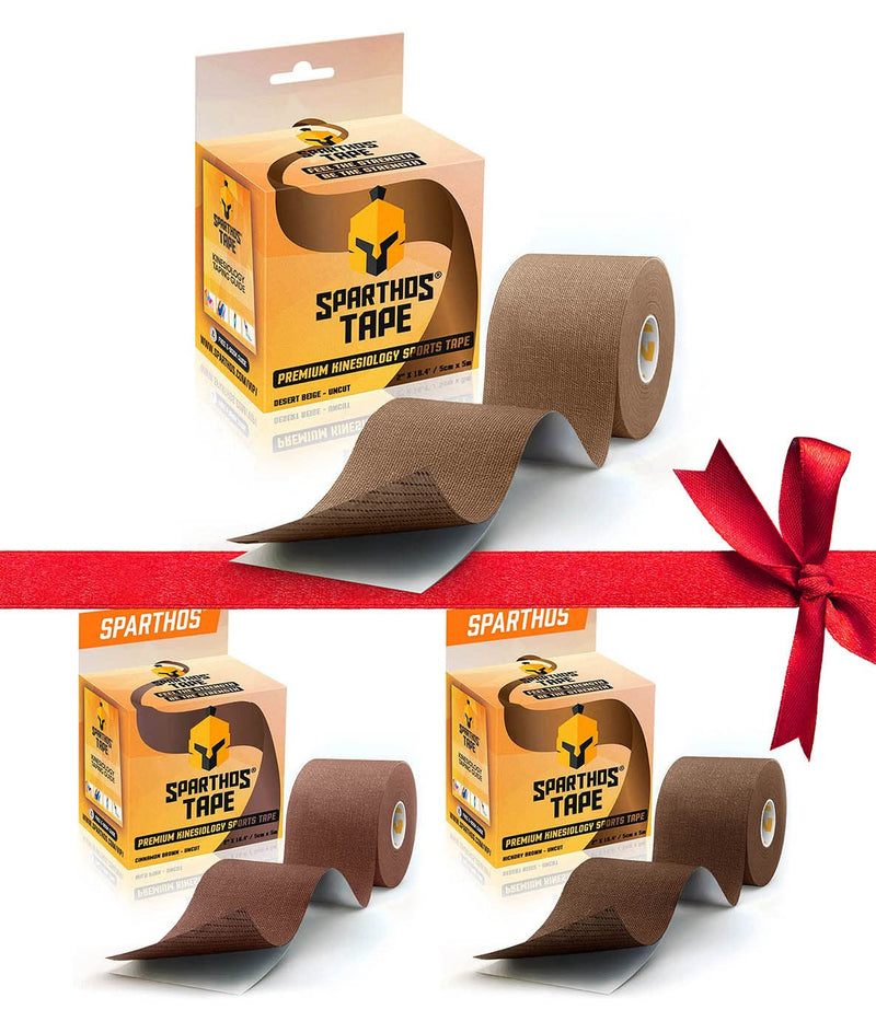 Sparthos Tape Color Bundle: Mountain Brown + Hickory Brown + Cinnamon Brown [16.4 ft Uncut Rolls]
