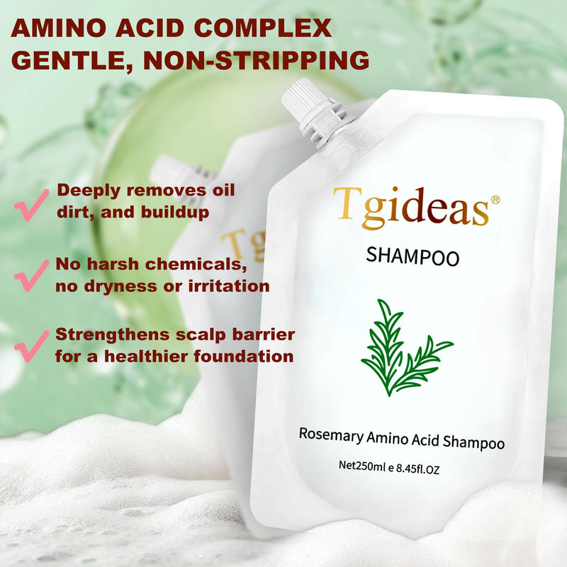 Rosemary Amino Acid Shampoo for Thinning Hair&Fuller Volume 2 Pack | Strengthening Formula with Zinc PCA&Hydrolyzed Silk Helps Nourish Scalp,Reduce Breakage and Create Thicker-Looking,8.45floz*2