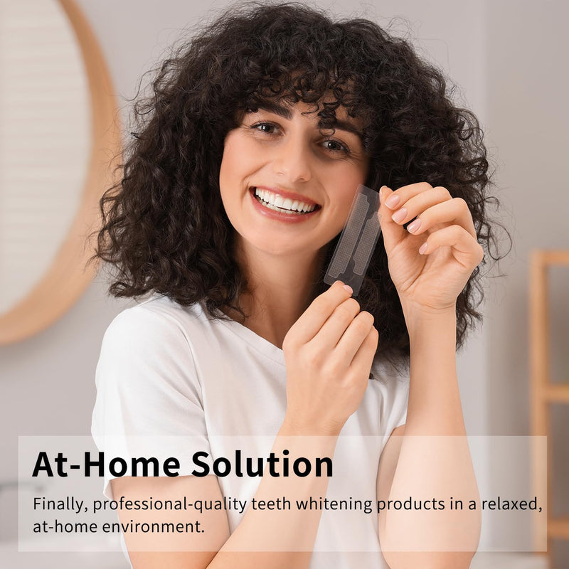 [Australia] - Teeth Whitening Strips 7 Treatments Kit - Contain Teeth Whitening PenÔºåSensitive Teeth Whitener, Non-Slip, Dry Strip Technology for Coffee, Wine, Tobacco, and Other Stains (14 Strips) 1 Count (Pack of 14) 