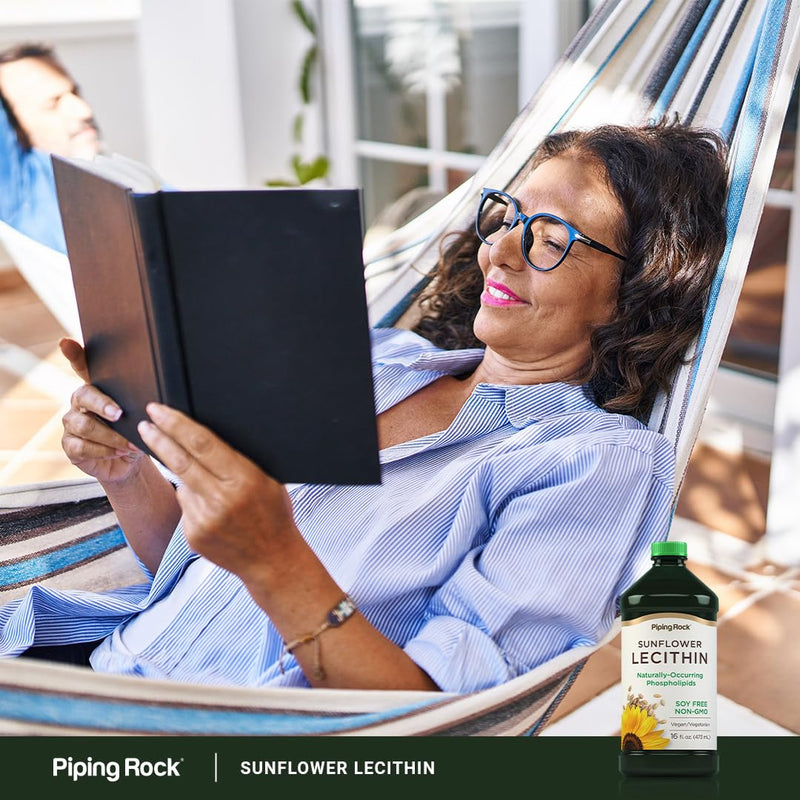 [Australia] - Piping Rock Sunflower Lecithin Liquid Supplement | 16 oz Oil | Naturally-Occurring Phospholipids | Vegan, Soy Free, Non-GMO, Soy Free, Gluten Free 