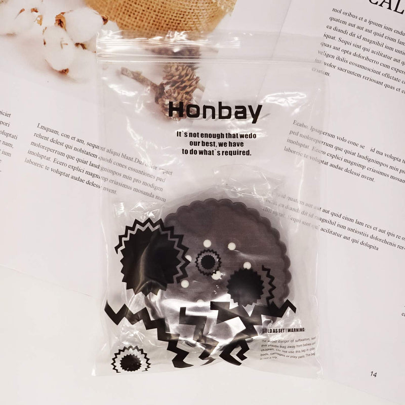 [Australia] - Honbay Cookie Shaped Contact Lens Case Travel Contact Lens Box with Mirror (Brown) Brown 