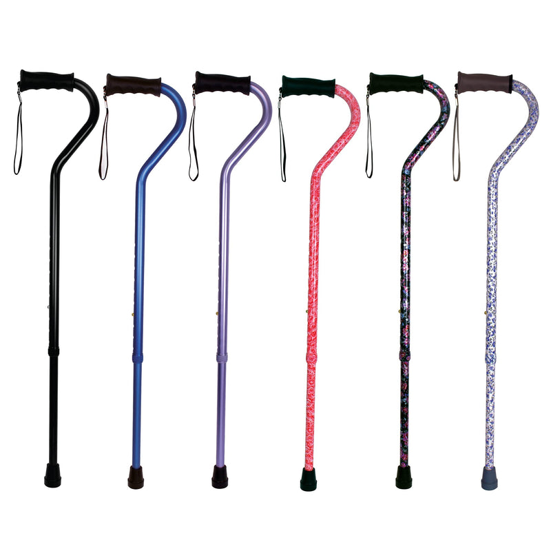 [Australia] - Carex Health Brands Ergo Offset Cane with Soft Cushioned Handle - Adjustable Walking Cane, Blue, 29-38 Inch (Pack of 1) 