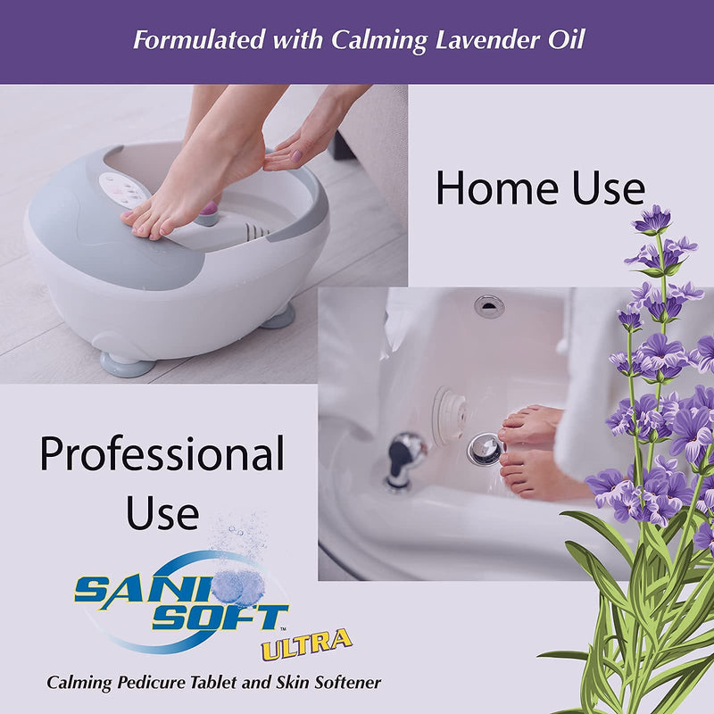 [Australia] - Pedicure Tablets for Foot Soaks, Whiten Nails, Softens Skin with Aloe Vera, All Natural, Vegan, 150 count (Lavender) 