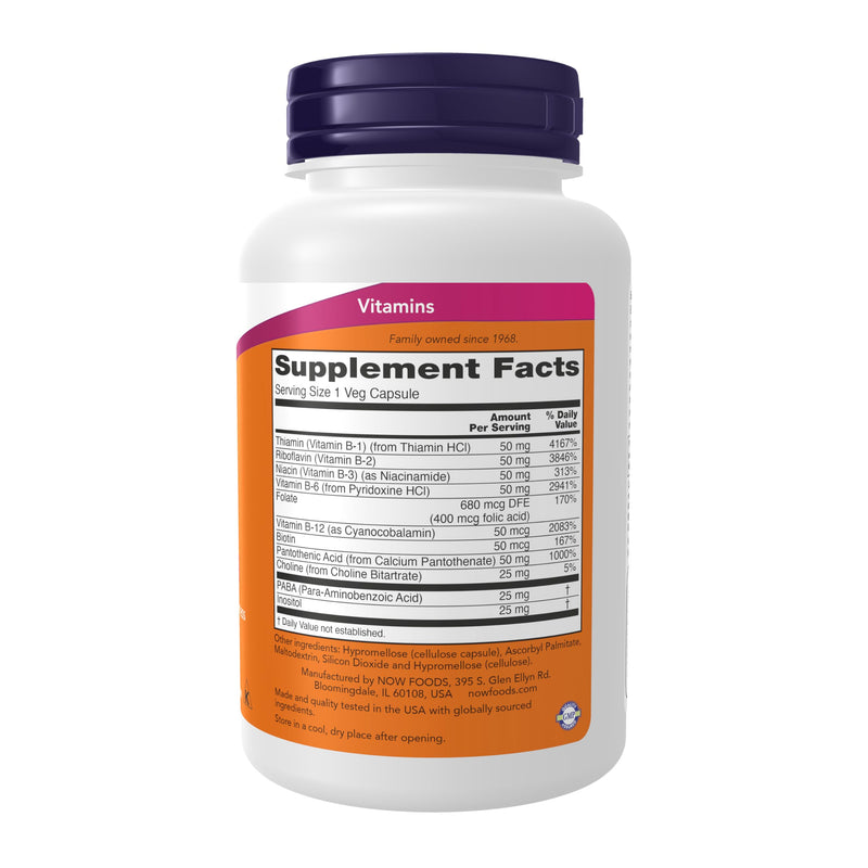 NOW Vitamin B-50 mg,100 Veg Capsules 1