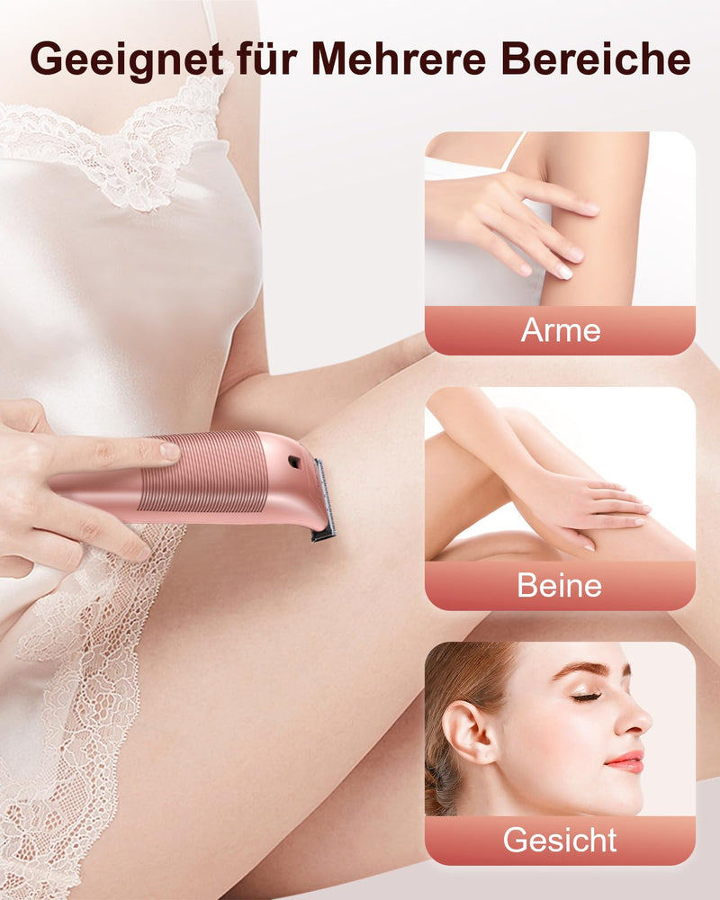 [Australia] - Rolgno Electric Shaver for Women, [IPX6 Waterproof & Skin-Friendly] Women's Electric Shaver, Body Trimmer for Women with USB Charging Station, Wet-Dry Shaver, Lady Shaver, for Legs/Arms/Face 