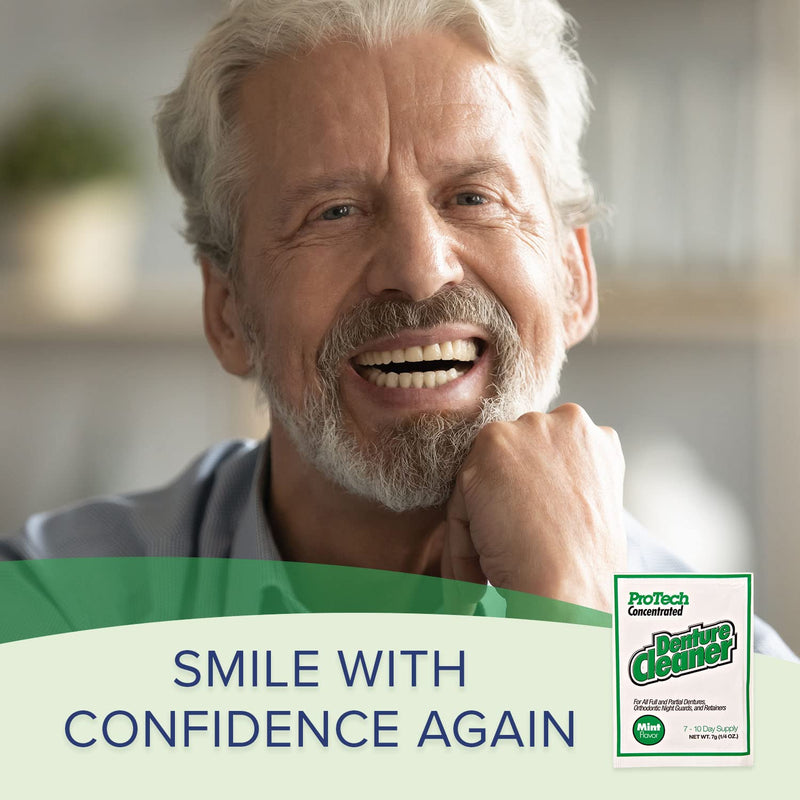 [Australia] - ProTech Removable Appliance Care Kit, Denture, Retainer, & Aligner and Cleaning Bundle with Ultrasonic Denture Retainer Cleaner, Brush, Solution, Informational Brochure, Pack of 3 