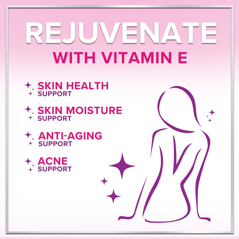 Vitamin E - 180 mg per Serving - Powerful Hair & Skin Support Supplement - dl-Alpha VitaminE Immune Health Support with Antioxidants - Easily Absorbed GMO & Gluten Free, Bottled in USA - 60 Softgels 60 Count (Pack of 1)