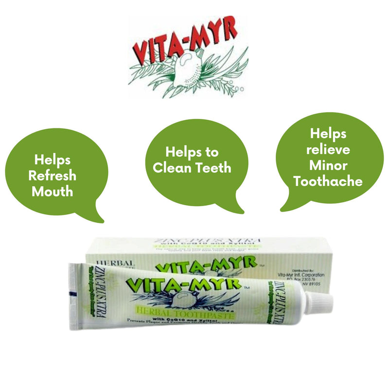 VITA MYR Herbal W Coq10 And Xylitol Toothpste, 5.4 OZ