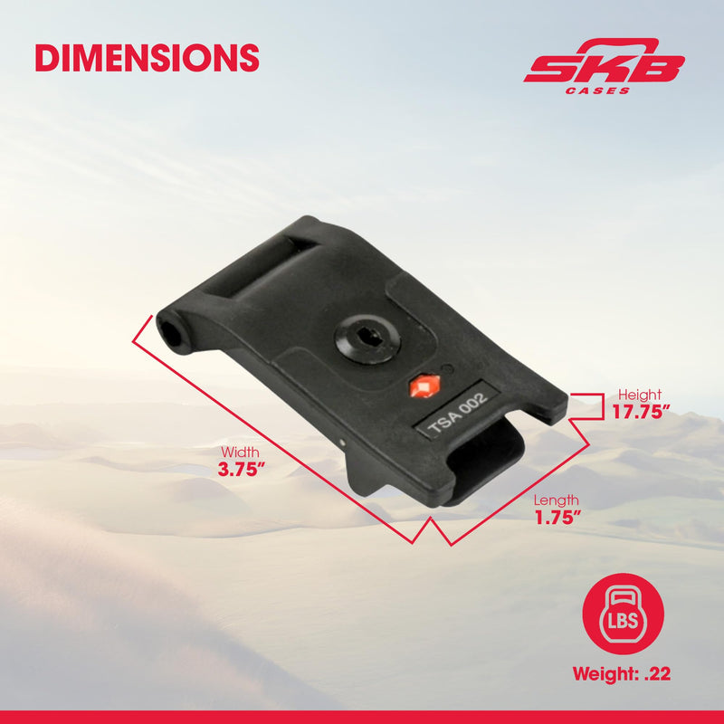 SKB TSA 2 Locking Latch Kit for iSeries Cases, Travel Approved Lock Set with Keys and Replacement Pins, Easy Install Upgrade for Luggage Security | Approved travel-ready security upgrade, simple install replacement latches, protects your touring case, ...