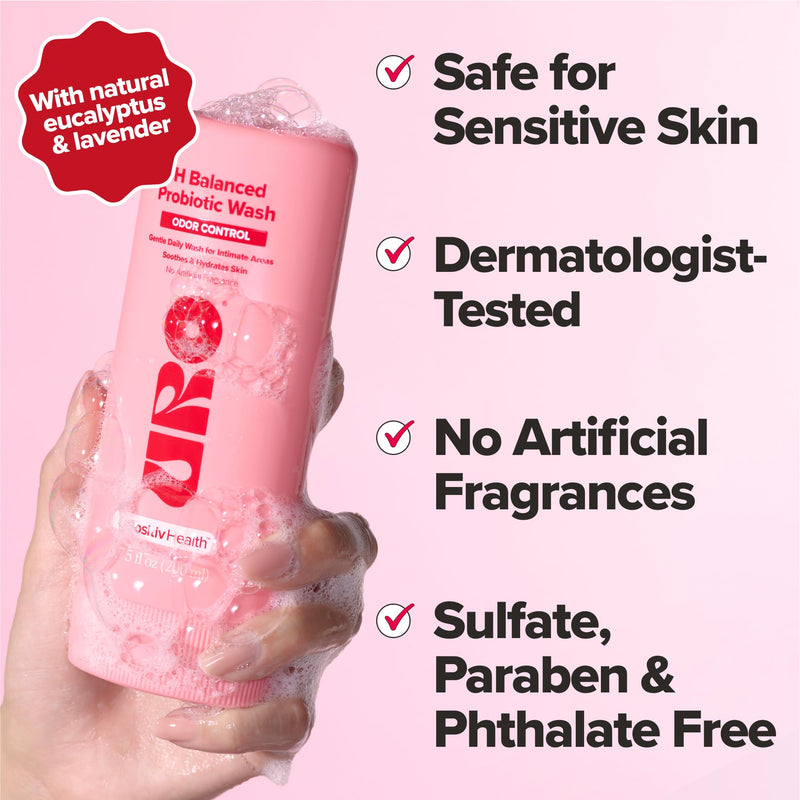 [Australia] - O Positiv URO pH Balanced Probiotic Wash ‚Äì Odor Control, pH Balance, Dryness & Irritation Support for Intimate Areas ‚Äì Probiotics & Lactic Acid ‚Äì 6.75 oz 