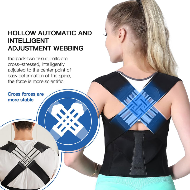 [Australia] - Posture Corrector for Women and Men, Adjustable Shoulder Posture Brace, Back Straightener Posture, Used for Middle and Upper Spine Large 