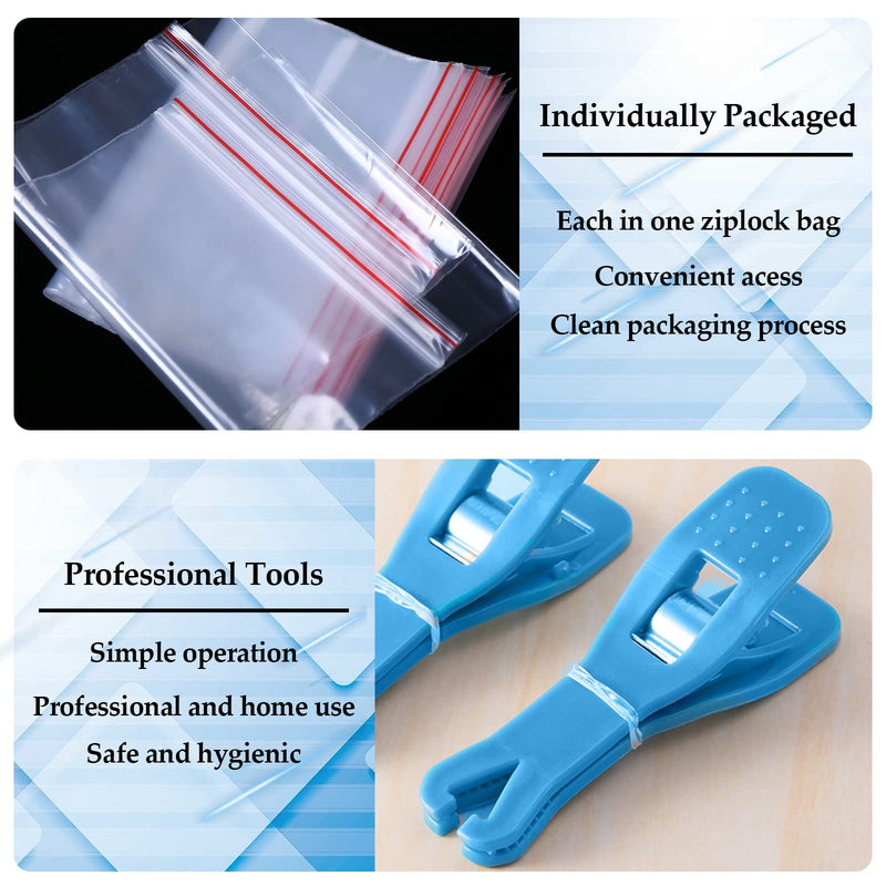 [Australia] - Body Piercing Clamps Tool - Usiriy 25PCS Disposable Triangle Body Piercing Needle Slot Forcep Clamp Piercing Clip Puncture Hemostatic Forceps Ear Nose Lip Navel Piercing Supplies Blue Plier (Triangle) Piercing Clamps 25pcs 