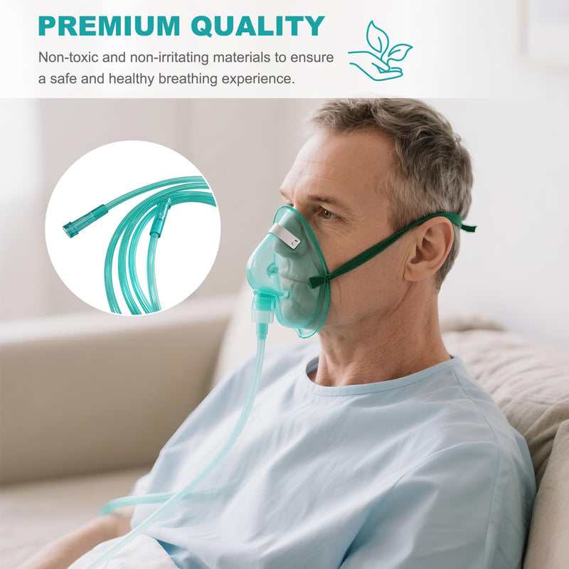 [Australia] - 3 Pack Oxygen Tubing,10Ft Green Crush Resistant Oxygen Supply Tubing,Non Kinking Durable Oxygen Tubes,Universal Interface,Individually Packaged 10Ft-3Pack 