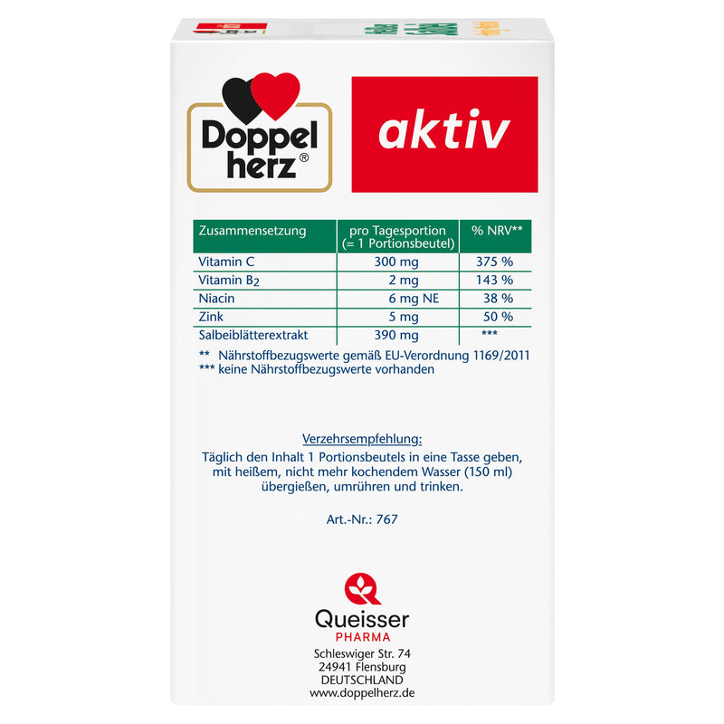 [Australia] - Doppelherz Hot Sage with Honey and Menthol - Vitamin C and Zinc to Support the Normal Function of the Immune System - Hot & Cold - 10 Bags Hot Sage + Honey + Menthol 10 Pieces (Pack of 1) 