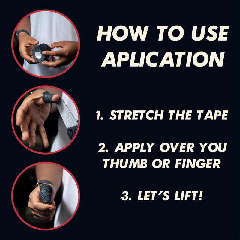 Athletic Tape for Weightlifting, 3 Pack Premium Grip Tape, 2"" Wide, Finger Wrap forCrossfit, Finger Tape, Wrist Tape to care of your fingers, Gym Tape for support in your lifts.