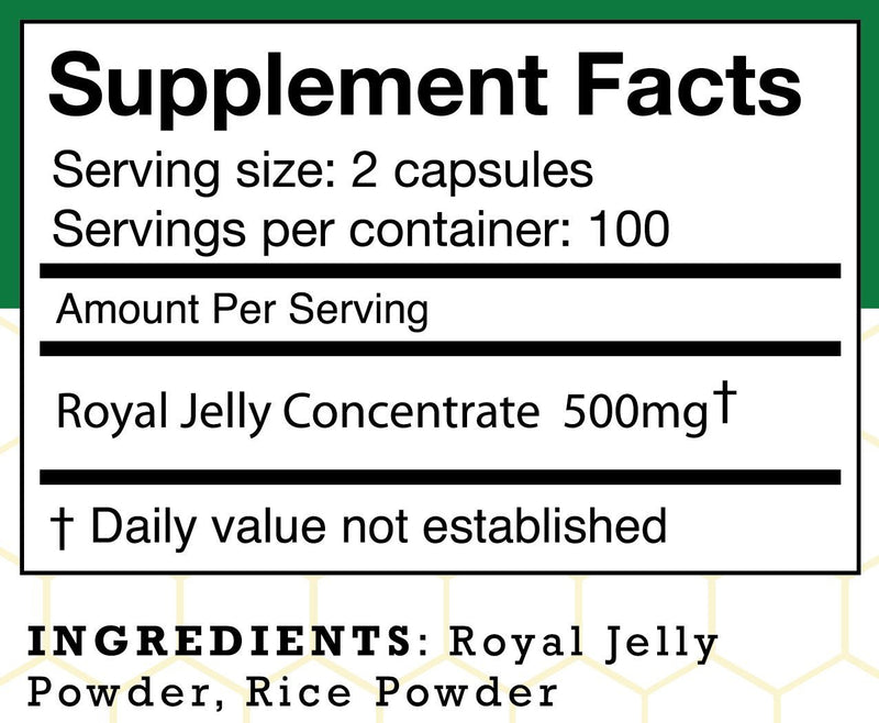 [Australia] - Stakich 500 mg Capsules (Royal Jelly Capsules 500 mg (200 Count)) Royal Jelly Capsules 500 mg (200 Count) 