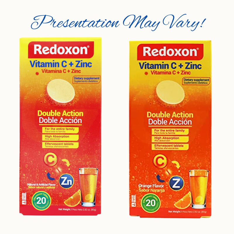 Redoxon Max Energy Citrus Effervescent Tablets Immune Support Bundle Vitamin C Zinc Effervescent Orange Immune Support Tablets