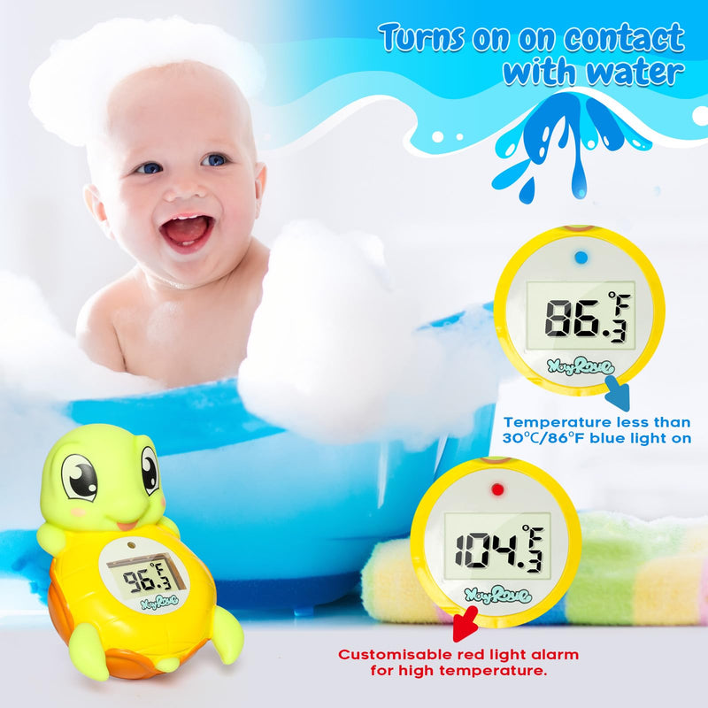 [Australia] - Backstroke Sea Turtle Baby Bath Thermometer,The Infant Baby Bath Floating Toy Safety Temperature Water Thermometer, BPA Free, New Baby Essentials 