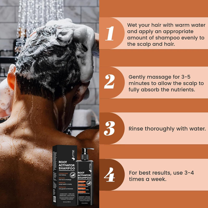 Root Activator Shampoo: Hair Growth Shampoo for Hair Loss and Thinning Hair