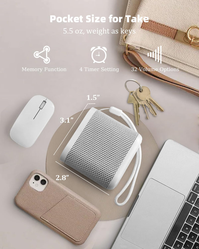 [Australia] - Portable Sound Machine for Travel, White Noise Sound Machine for Sleeping, 52-Hour Lasting Mini Noise Machine with 21 Quality Non-looping Sounds, Headphone Jack, Memory, Timer for Adults, Office,Hotel 