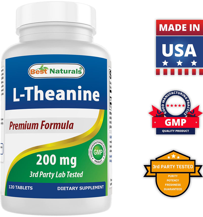 Best Naturals GABA Supplement 750mg & L-Theanine 200mg