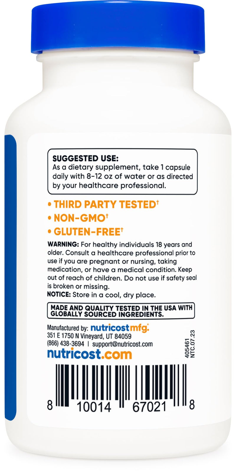 [Australia] - Nutricost Vanadium + Chromium 2mg 180 Vegetarian Capsules - Gluten Free, Non-GMO - Vanadium Supplement 180 Count (Pack of 1) 