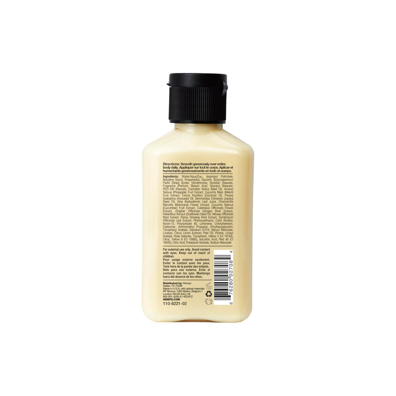 Hempz Sweet Pineapple & Honey Melon Moisturizing Skin Lotion, Hemp Seed Herbal Body Moisturizer with Jojoba, Natural Extracts, Vitamins A and E, 2.25 oz