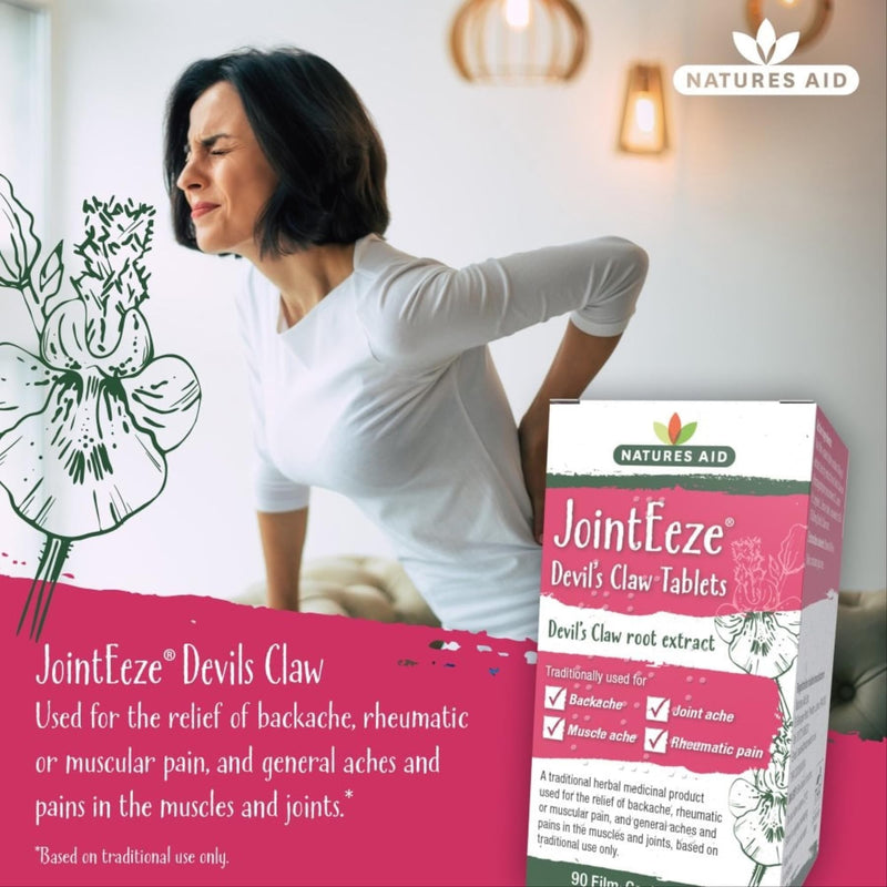 Natures Aid JointEeze 300mg (Equivalent 1050-1500mg of Devils Claw Root) 90 Tabs - 4 Pack