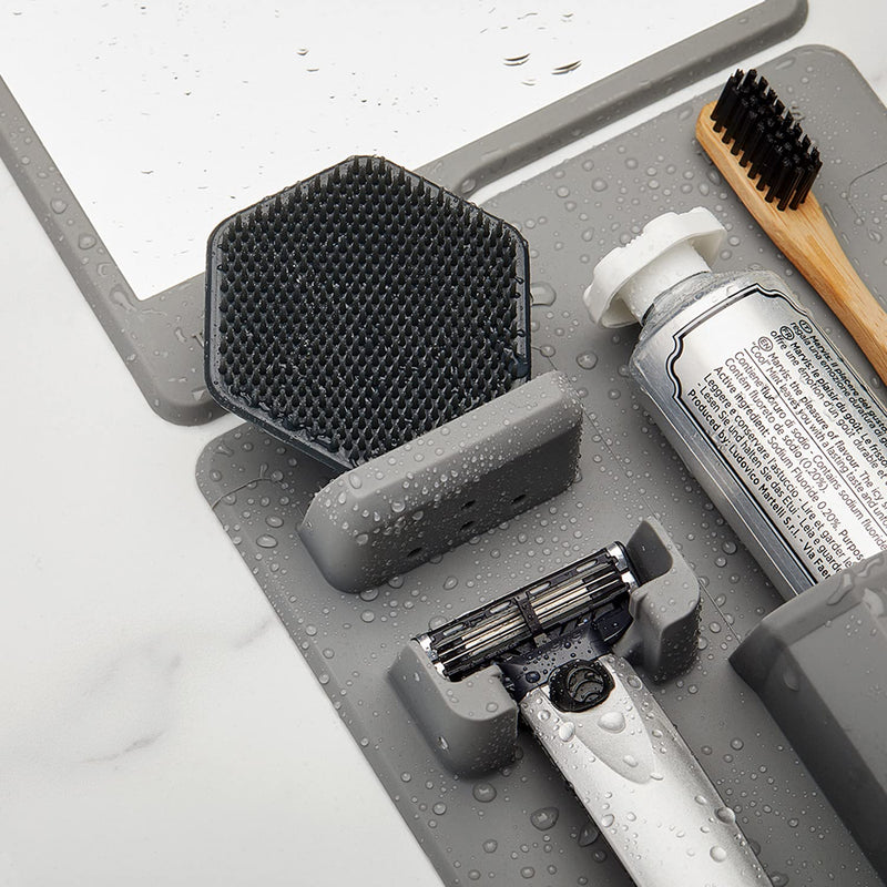 TOOLETRIES Men's Face Scrubber - Silicone Facial Cleansing Brush, Gentle Exfoliator Pad & Soft-Touch Massager - Removes Dead & Dry Skin - Long Lasting Bathroom & Shower Accessories - 3 Pack