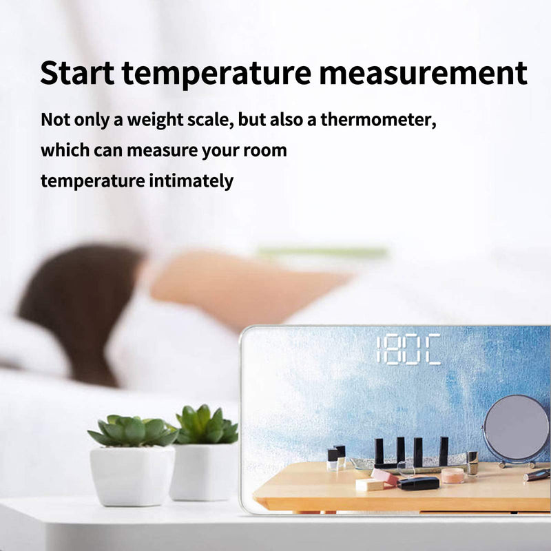 [Australia] - Travel Scale for Body Weight, Venugopalan Small Portable Body Weight Scales Digital Bathroom Mirror Scale Mini Electronic Scale for Personal Health, Body Tape Measure Included (Battery) Mirror Battery 1 Count (Pack of 1) 