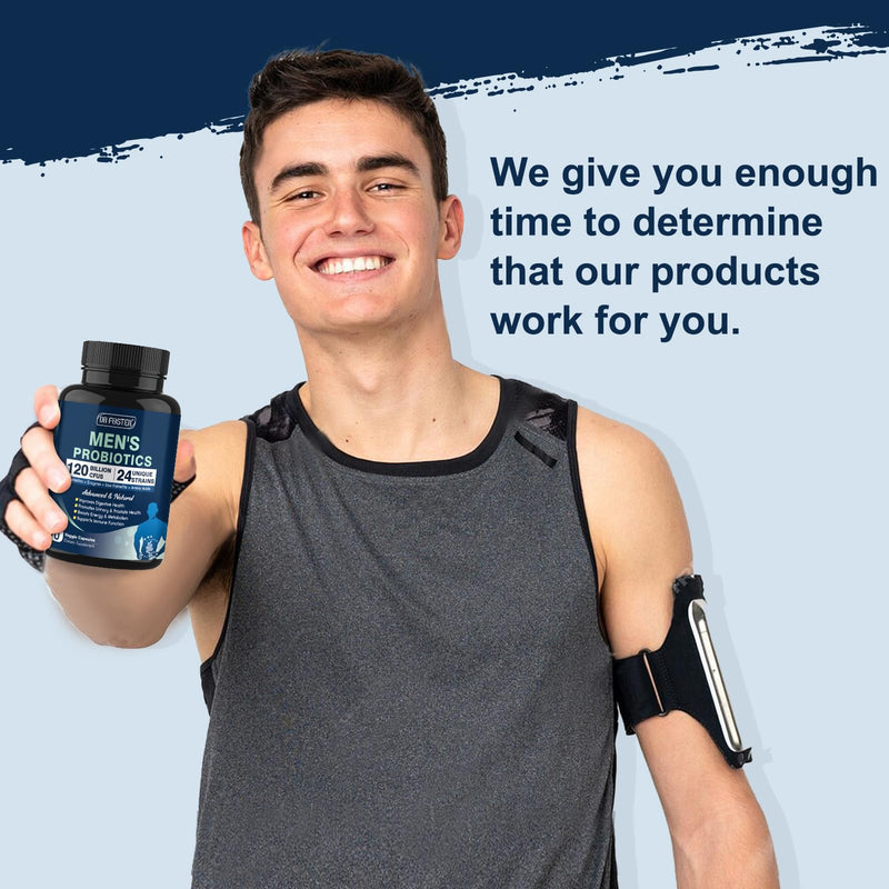 [Australia] - Probiotics for Men Digestive Health, 120 Billion CFUs Mens Probiotic with Digestive Enzymes & Prebiotics & Saw Palmetto & Cranberry for Gut, Prostate & Urinary Tract Health, Shelf Stable, 90 Capsules 90 Count (Pack of 1) 