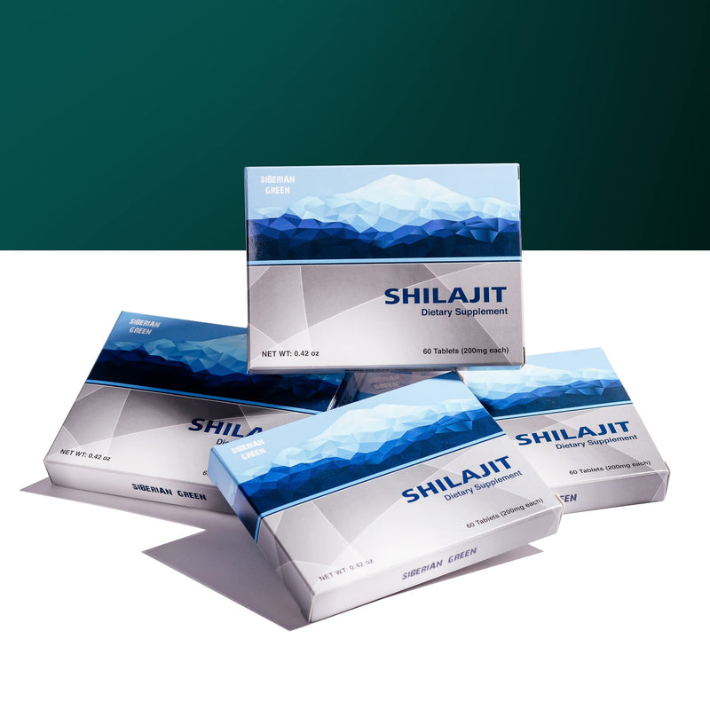 Natural Shilajit in Tabs, 2 Packs of 60 Tabs (Total 120 Caplets)