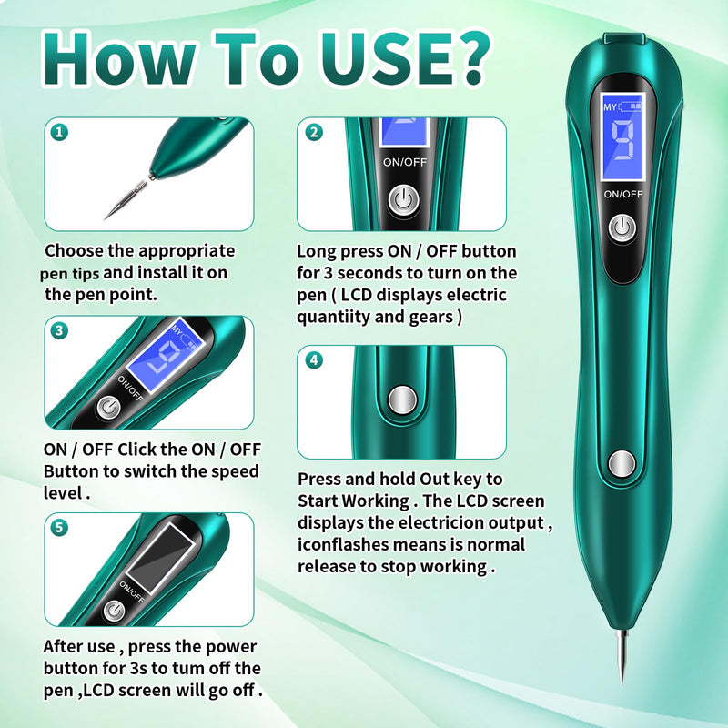 [Australia] - CHRERNA Plasma Pen device for hand and body (warts, birthmarks, nevus, birthmarks, pigment spots, age spots) green 