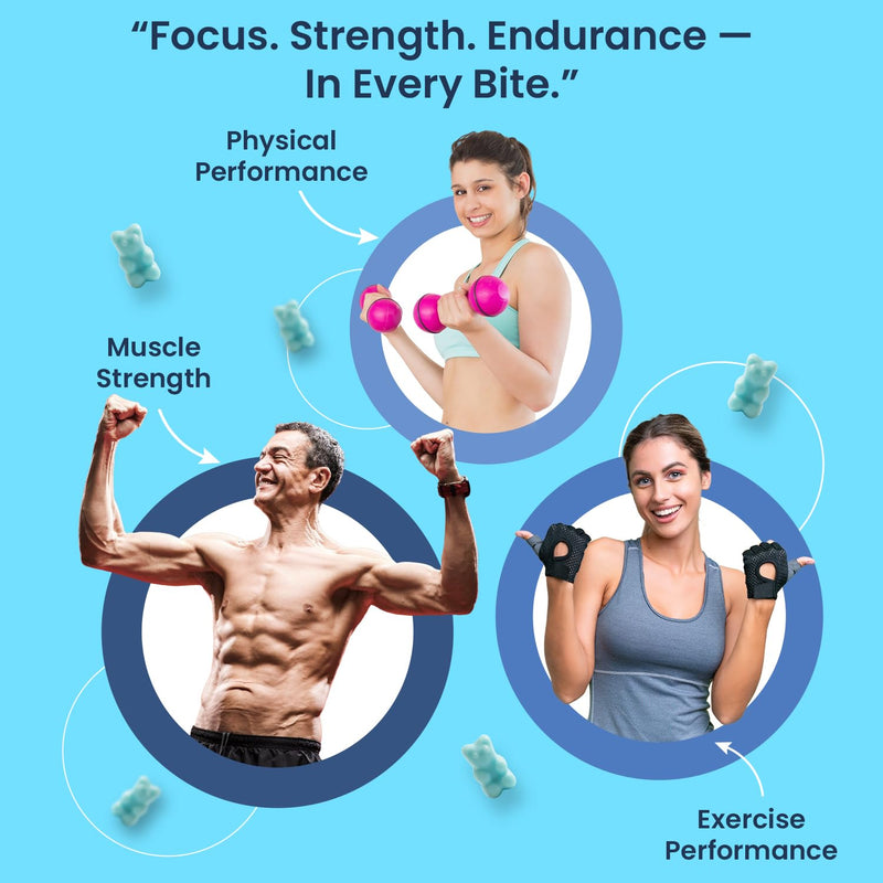 VED Creatine Monohydrate Supplement - 120 Creatine Gummies with Max Nutrition for Men and Women - Gym Accessories Gummies.