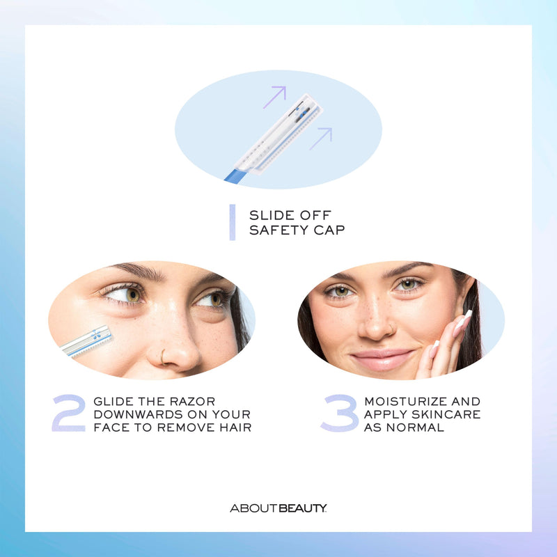 About Face Pro-Premium Facial Razors - 3 Beauty Groomers for Hair Removal, Ideal for Shaving, Exfoliating, Dermaplaning and Brow Shaping, Japanese Stainless Steel Gently Removes Facial Hair 3 Count (Pack of 2)