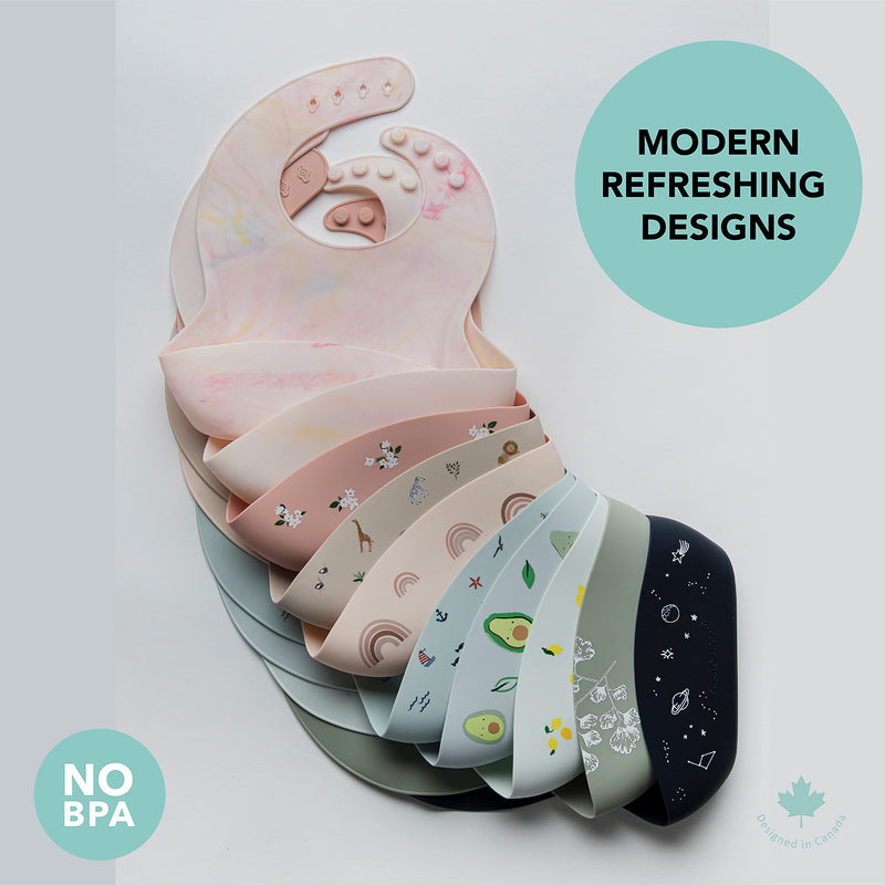 [Australia] - Loulou Lollipop Soft, Waterproof Silicone Feeding Bib for Babies and Toddlers Safari Jungle 