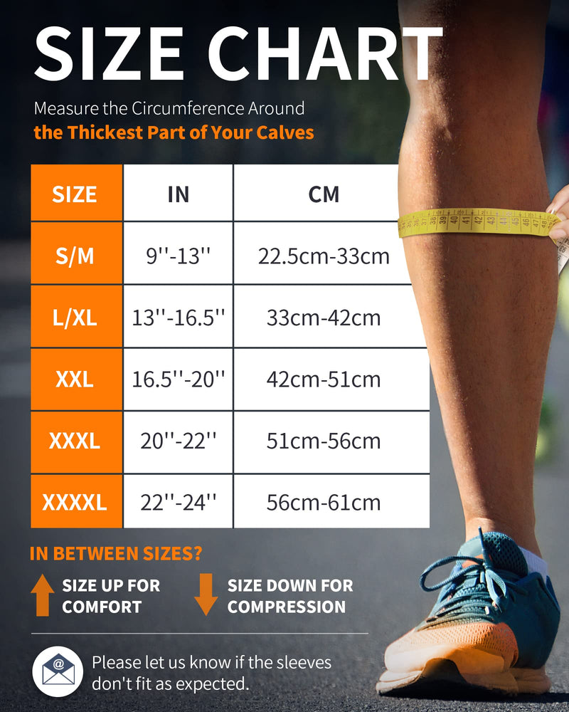 [Australia] - CAMBIVO 3 Pairs Calf Compression Sleeve for Women Men, Leg Support for Shin Splints Large-X-Large Black 